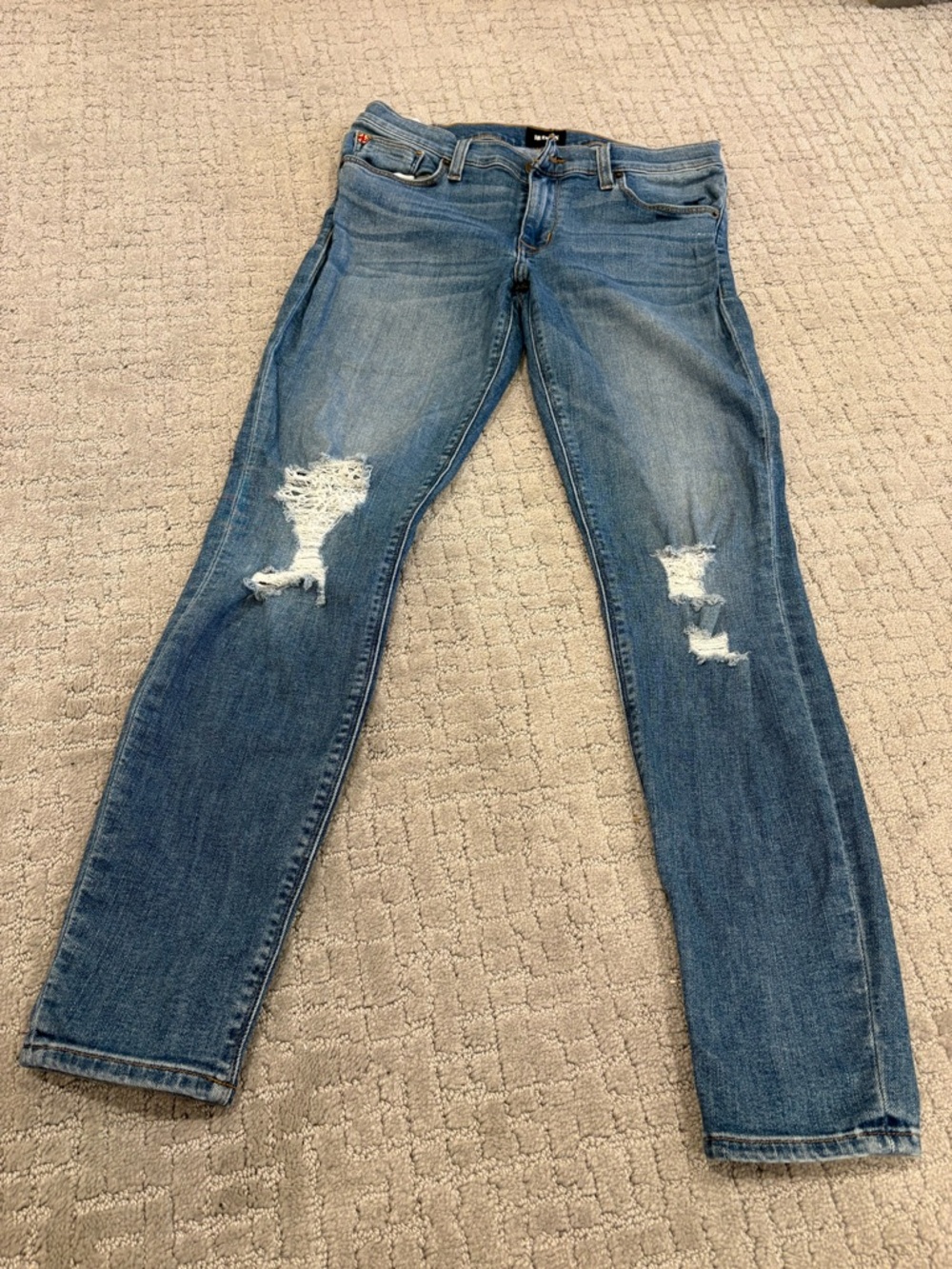 Hudson Jeans Distressed Skinny in Light Blue
